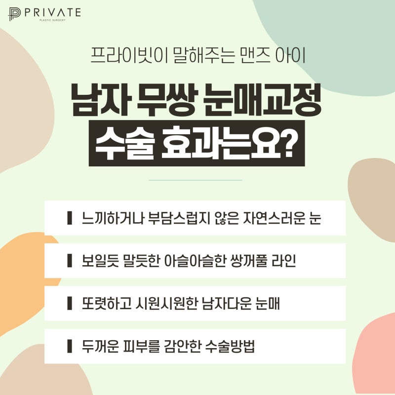 Private整形外科男性眼型矯正前後比較 사진 6