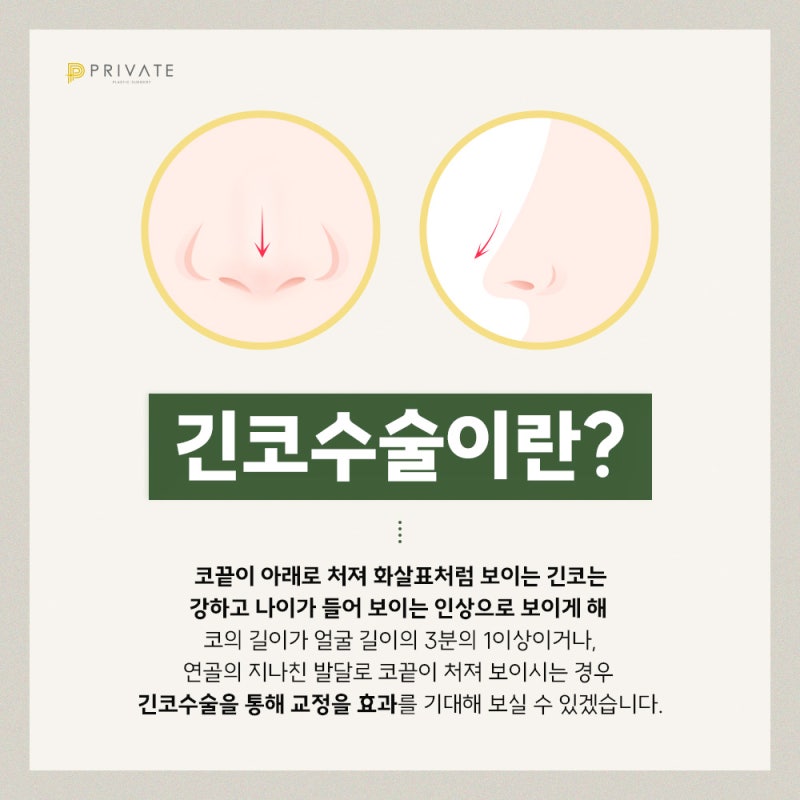 긴코 수술 후기 좋은 프라이빗성형외과